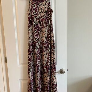 Banana Republic Factory racer back midi dress pink beige size 6 NWT !!